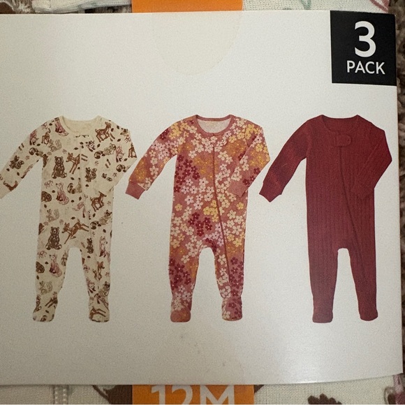 Member's Mark Organic Cotton Kids Pajama Set - White and Brown - Picture 4 of 4